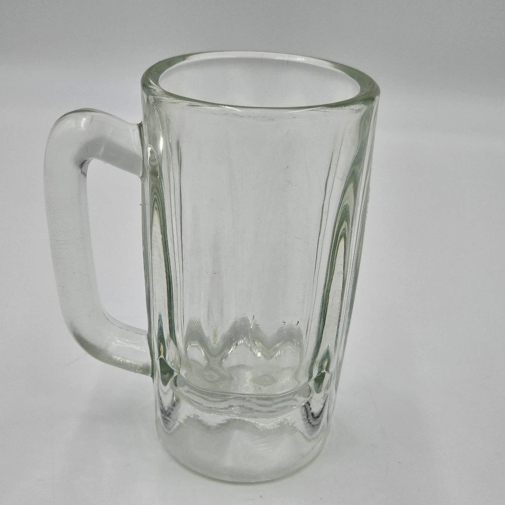 Vintage Glass Clear Heavy Beer Stein Root Beer Mug 5.5"×3"